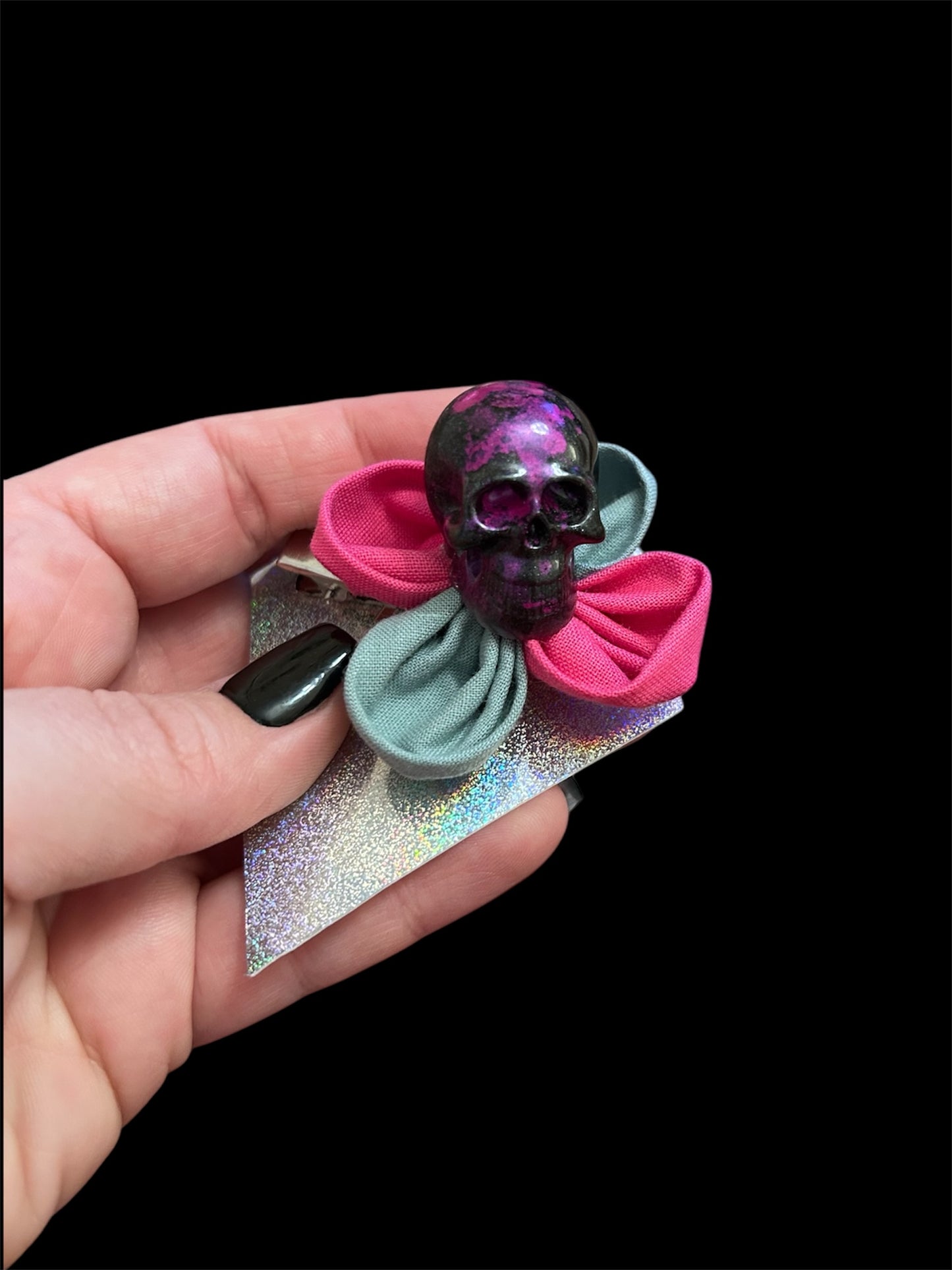 Haarspange Totenkopf